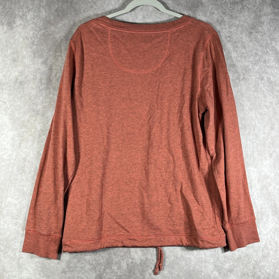 Life Is Good Sudadera Mujer Grande Naranja Semiajustada Pullover Mangas Largas Foto 3 de 4