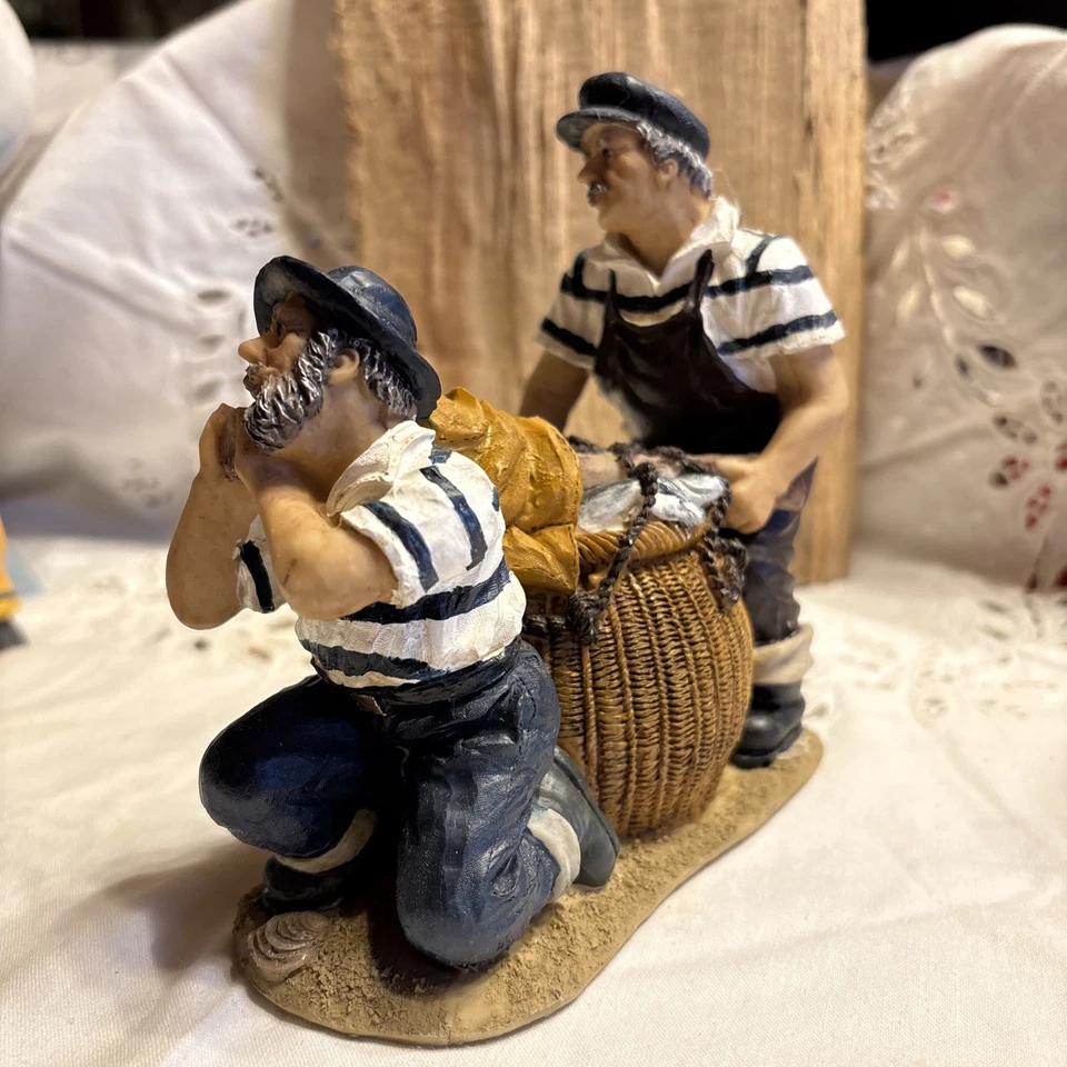 2 Paar Fischer, Figur, Seemann, Hafenarbeiter Fisch - Bild 4 von 4