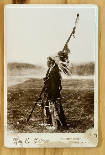 Antique Native American Sioux Indian Cabinet Card Photo- Featured On Book Cover
