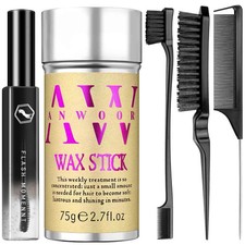 5pcs Hair Styling Kit: Non-Greasy Hair Wax Stick, Flyaway Finishing Stick 3pcs