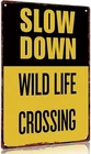 Vintage metal sign Aluminum Wildlife Crossing Sign Decorative, 12 x 8 Inch