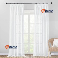 PONY DANCE Curtains for Living Room with Ruffle Tape 2 Pieces 245 x 140 cm