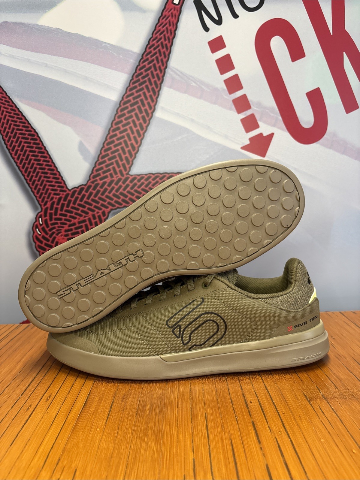 Adidas Five Ten Sleuth DLX Mens Size 11 Green Canvas Cycling Shoes (HQ2114) NEW image 5