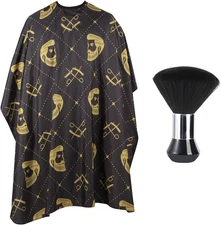 Capa profesional impermeable para corte de cabello con cepillo para cuello