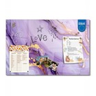 banjado Glas Magnettafel mit 4 Magneten Memoboard Pinnwand Fließende Goldlinien