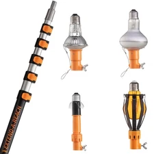 5-24 ft Telescopic Light Bulb Changer for High Ceilings // Light Bulb Remover...