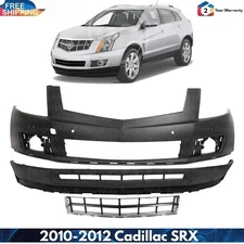 Front Bumper Cover Paintable & Lower Grille Kit For 2010-2012 Cadillac SRX