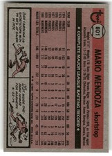 1981 Topps Traded #801 Mario Mendoza