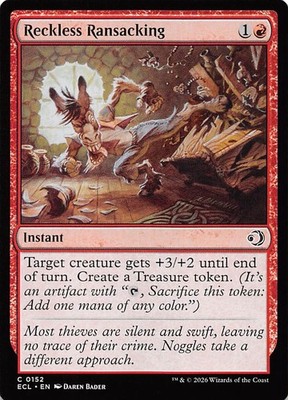 Reckless Ransacking 152 Lorwyn Eclipsed Magic the Gathering