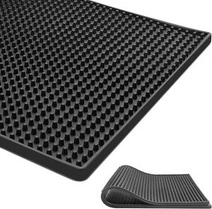 Extra Large Bar Mats for Countertop 16X28'', Thicker Rubber Coffee Bar Mat, Dish - Picture 1 of 12