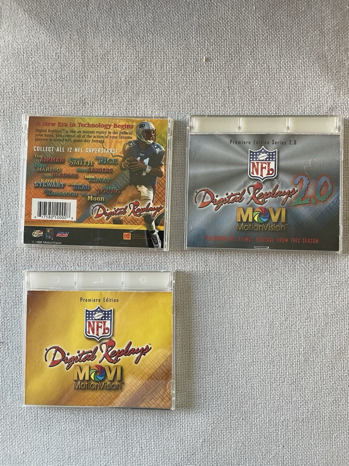1996 NFL DIGITAL REPLAYS Movi MotionVision Premiere Ed Aikman Slash StewartFavre