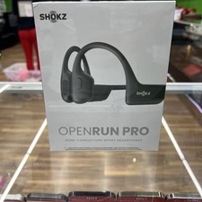 Shokz Black OpenRun Pro Bone S810 Conduction Open-Ear Sport Headphones NEW