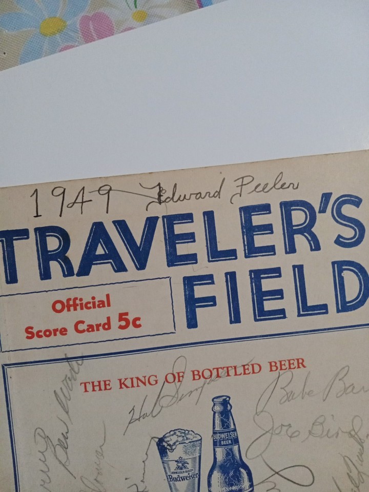 Baseball Rok 1949 Baseball Scorecard With Players Autographs Nashville/Little Rock ...