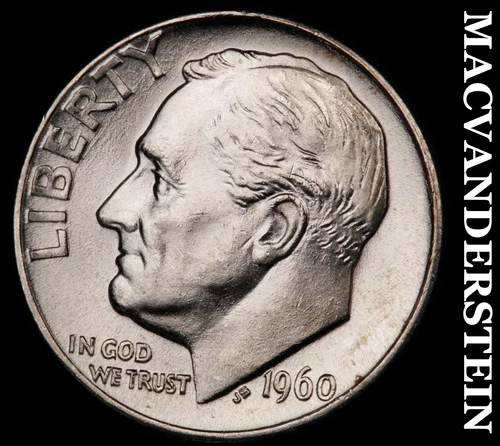 1960-D Roosevelt Dime- Silver Choice Gem Brilliant Uncirculated Luster #i299