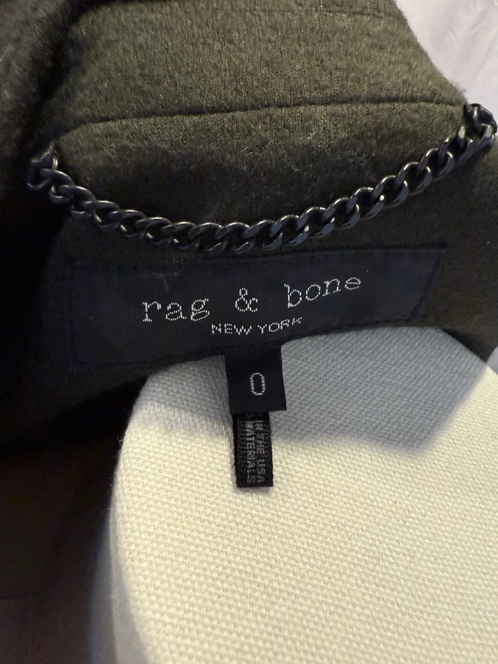 Rag & Bone Slade Blazer Women Size 0 / 100% Wool Jacket Olive  /  Forest Green - Image 4 of 4