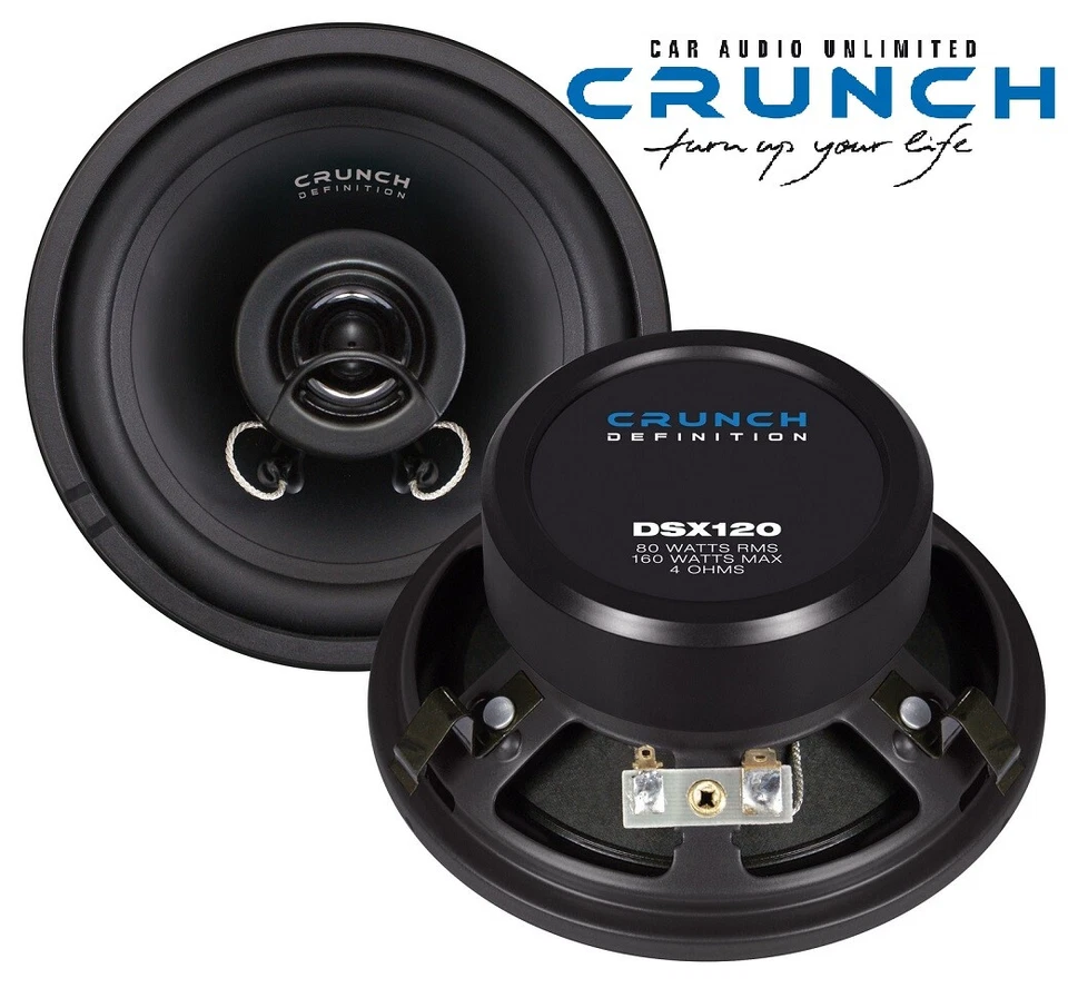 Crunch DSX120 12 cm 2 voies haut-parleurs enceintes tableau de bord W124 S124... - Photo 4/4