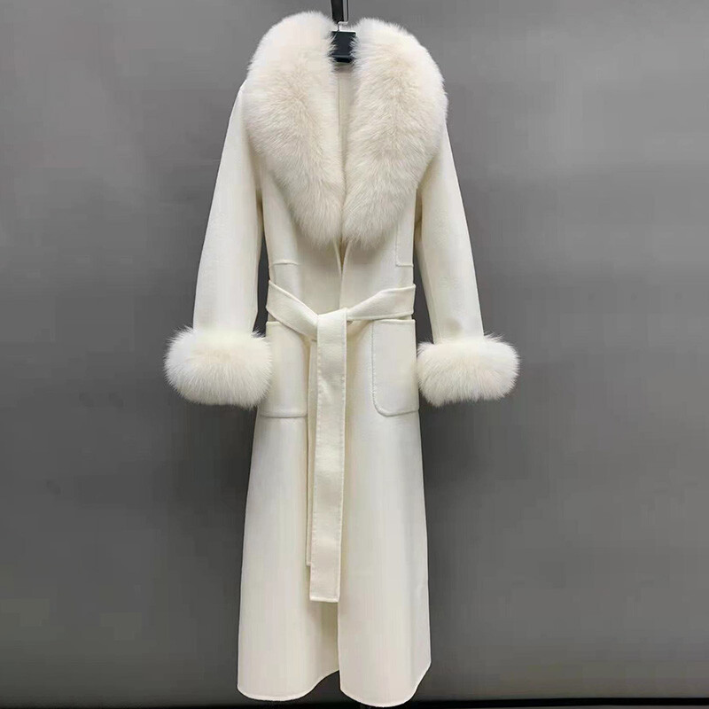 Women Luxury Big Fur Collar Overcoats main image 1