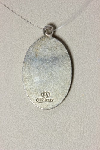 Vintage Sterling Silver Holy Mother Mondanna Pendant - .75" - 2577 - Picture 4 of 5