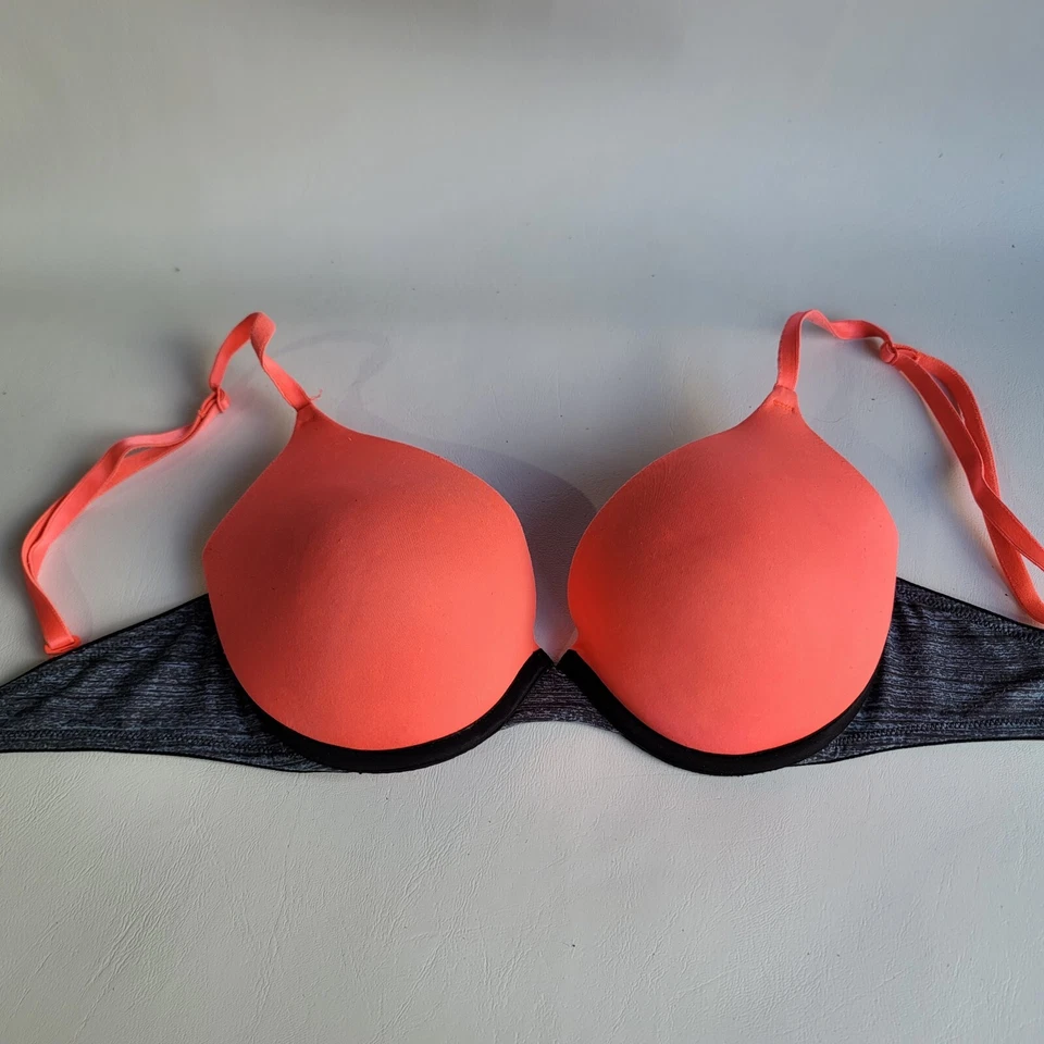 Lote de 3 Sujetadores 32D Victoria’s Secret Sujetador de Encaje Negro Rosa Leopardo Perfecto Foto 3 de 4