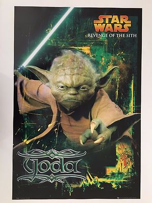ヨーダ(STAR WARS：Revenge of the Sith) STAR WARS,REVENGE OF THE SITH,YODA RARE LICENSED 2005 POSTER | eBay
