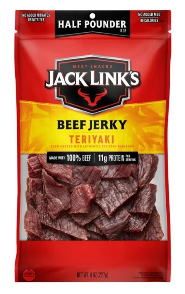 Jack Link's 10000008407 Beef Jerky Teriyaki Flavor 8 oz. | eBay