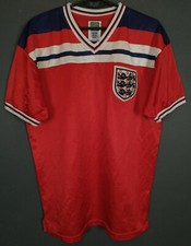 MEN ENGLAND NATIONAL 1980/1982 RETRO REPLICA SOCCER FOOTBALL SHIRT JERSEY SIZE M