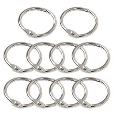 10 Pack 0.67 Inch Book Binder Rings Office Metal Loose Leaf Binder Rings Silver