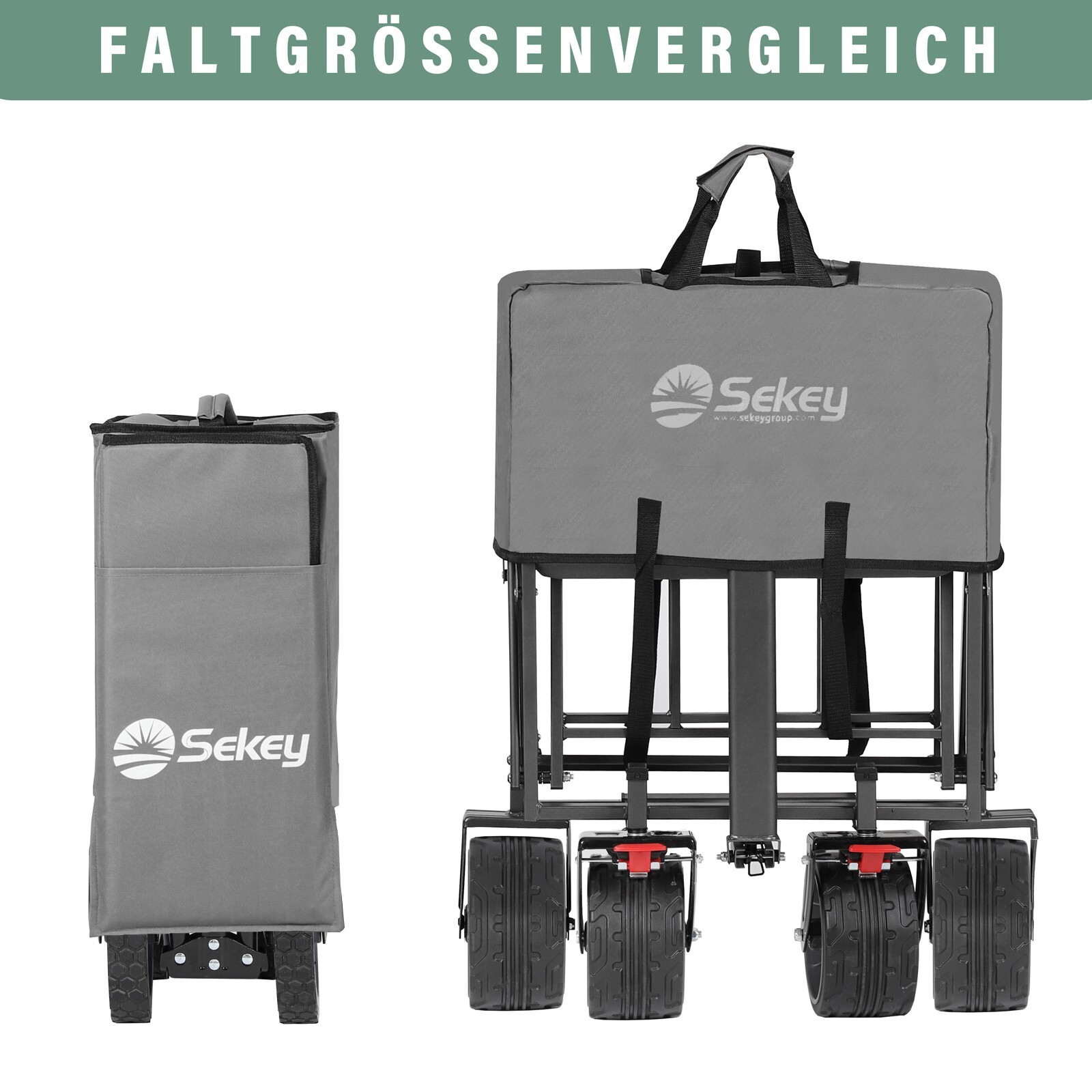 BOLLERWAGEN FALTBAR OFFROAD Handwagen Klappbar Transportwagen 120KG Geru00e4tewagen EUR 97,99