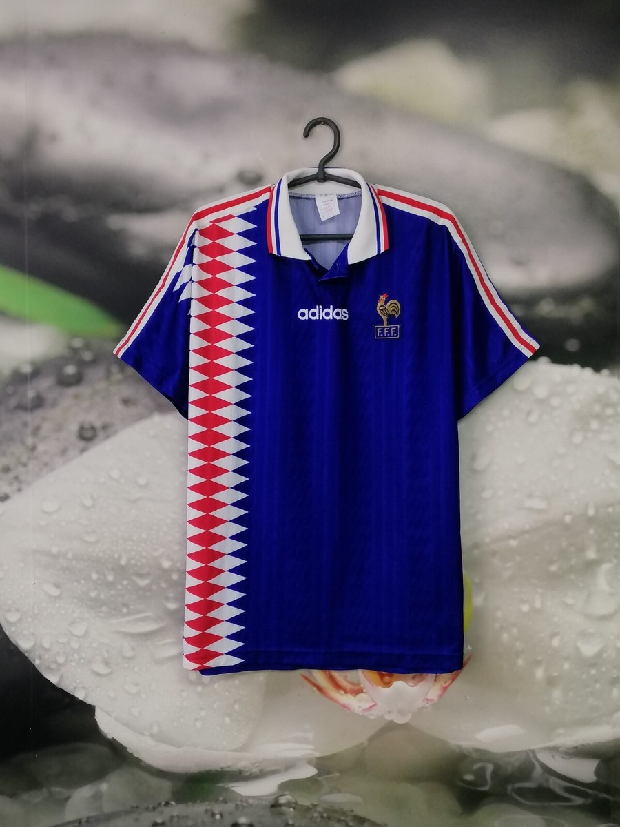 90s ヴィンテージ　94フランス代表　adidas ユニフォーム ゲームシャツ フランス代表 adidas 94-96 ヴィンテージユニフォーム ゲーム