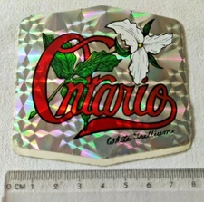 ONTARIO CANADA WHITE TRILLIUM ADESIVO ORIGINAL STICKER ANNI 80 VINTAGE MARCHIO