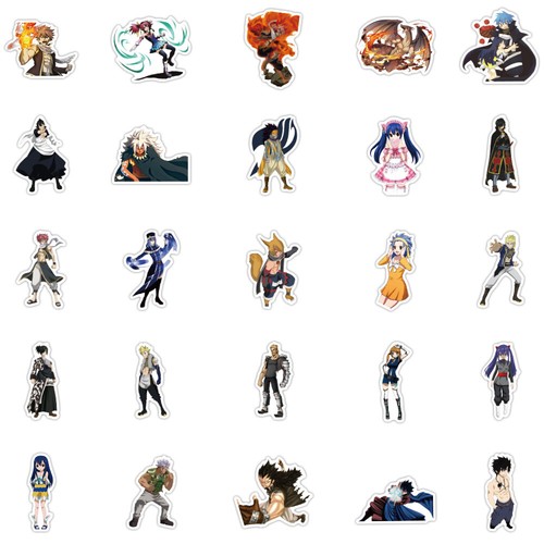 50Pcs Fairy Tail Jp Anime Vinyl Decal Stickers Bomb Waterproof Car Skateboard - Picture 12 of 12