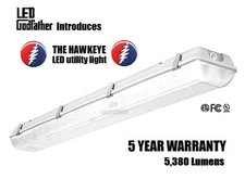 Workshop Light Fixture LED Garage Basement Utility Room Shop 5,720 Lumens 4 Foot