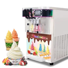 Kolice ETL Commercial Countertop 2+1 mixed flavors Soft Serve Ice Cream Machine