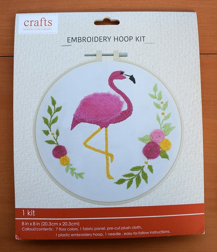 Lot of 2 NEW Crafts Embroidery Hoop Kit(s) 8" Flamingo & Deer, All-Inclusive Set - Picture 3 of 8