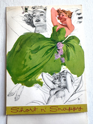 1960's Short N Snappy  Pinup Girl Calendar by Al Buell w/ Blond in Green Dress