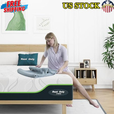 Queen Mattress Cooling Gel Memory Foam Hybrid Pressure Relief Motion Isolation