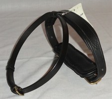 NOS Ideal Equestrian Leather Carriage Driving Pony Size Padded Noseband w/ Flash