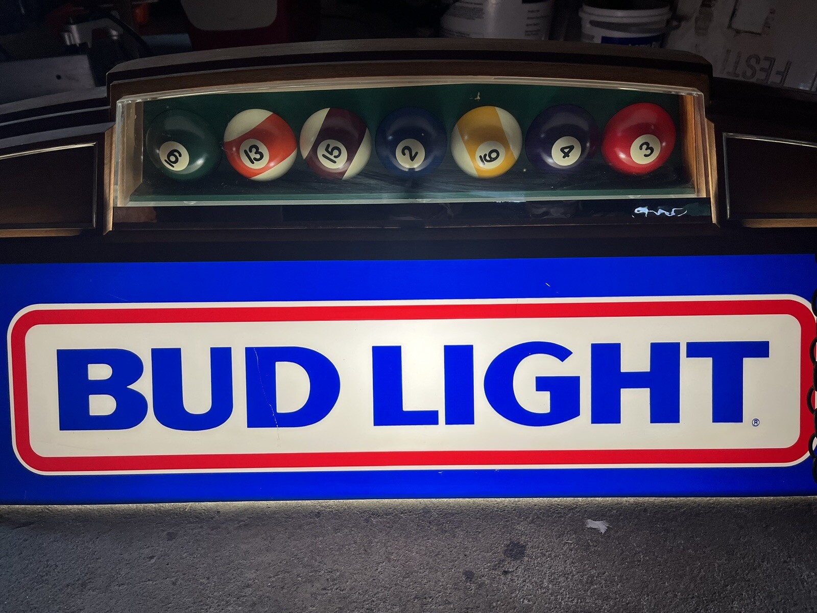 Vintage Bud Light Pool Table Billiards Beer Light Bar Man Cave Decor eBay