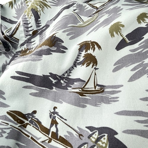 Ralph Lauren Clayton Hemd Herren Large Hawaii Camp Aloha Segeln blau grau - Bild 5 von 11