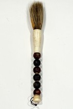 ANTIGUO Pincel de Pintura Tinta Caligrafía China Mango de Piedra Tallada De Colección