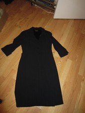Tahari wrap style ladies dress long sleeve black Size 10