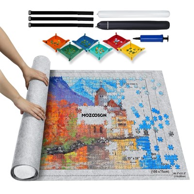 Tragbare Puzzlematte 2000 1000 Teile - Aufbewahrung und Filzrolle für ...