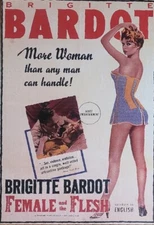 Brigitte Bardot in "Female and the Flesh" (1955) Poster on canvas. 24"x18"