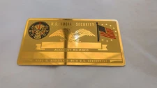 B.P.O.E Elks US Social Security Metal Card Tag NOS VTG Perma Products​