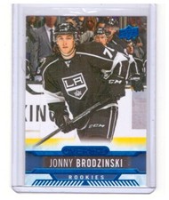 Jonny Brodzinski 2017-18 Upper Deck Overtime Rookies Blue Parallel Card #59