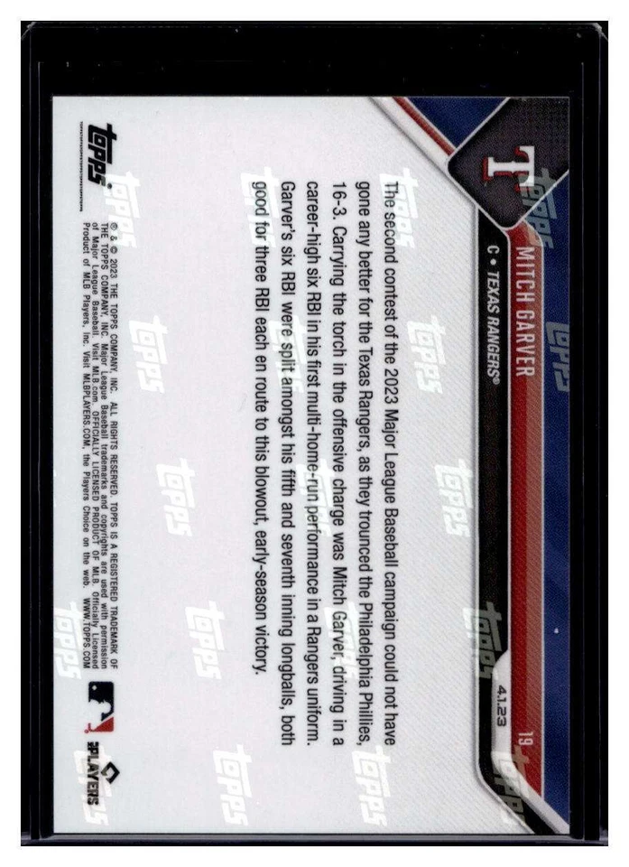 2023 Topps Now #19 Mitch Garver Base Card (Qty) - Image 2 of 2