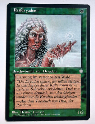  REIFDRYADEN  EISZEIT 1995  NM  GRÜN  MAGIC MTG  ICE AGE Rime Dryad