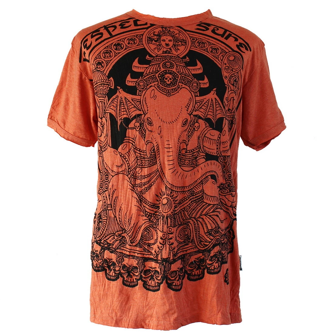 Sure Ganesha T-Shirt Men Orange Ganesh Om Hindu Gods Yoga Bohemian Vintage  Su06 | Ebay