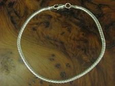 Bracciale Serpente In Argento Sterling 925 7,2g 19,1 cm Senza Pietra Donna