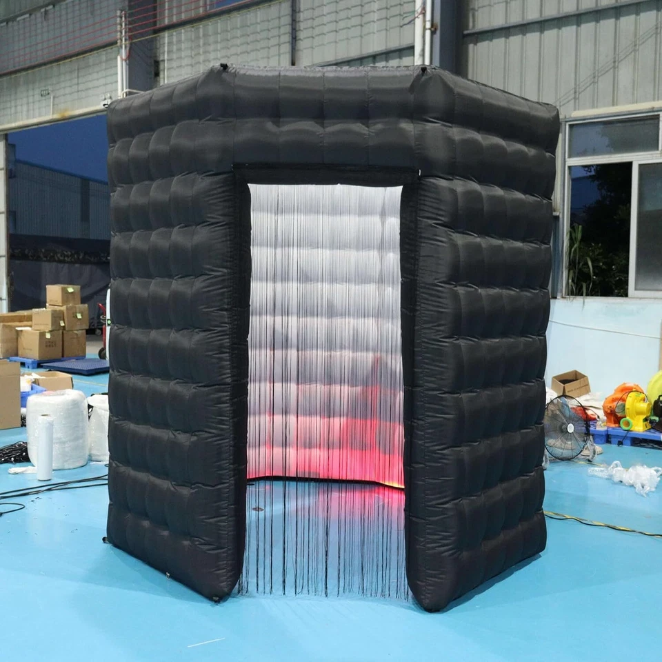Inflatable Photo Booth Backdrop LED Enclosure Tent for Event Show Party Birthday - Image 2 of 4